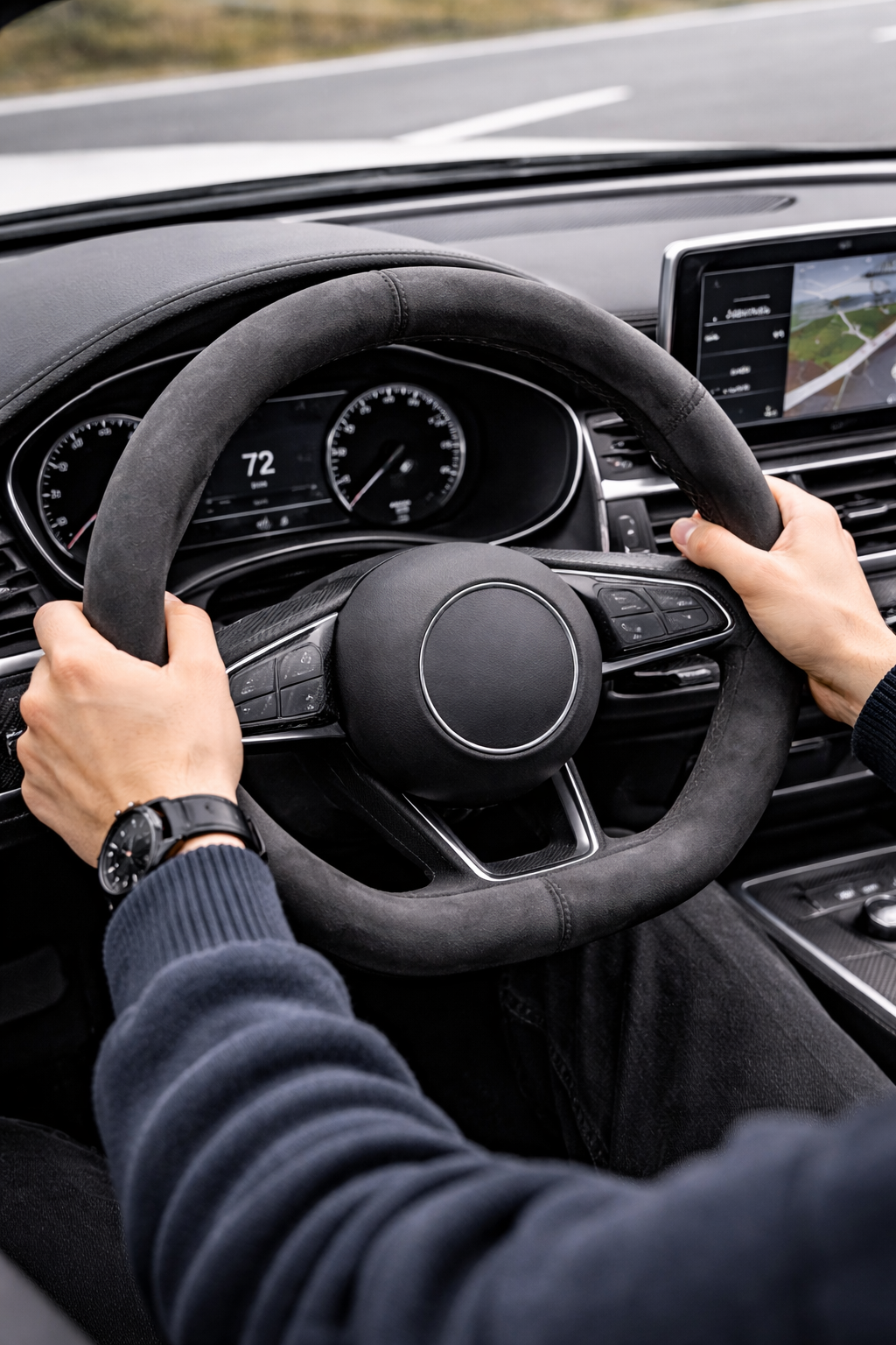 Leather Steering Wheel Cover